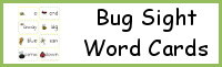 Bug Sight Word Cards