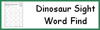 Dinosaur Sight Word Find