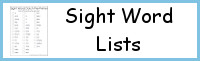 Sight Word Lists