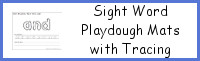 Sight Word Playdough Mat with Tracing & Writing