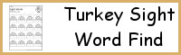 Turkey Sight Word Find