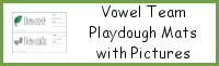 Vowel Team Playdough Mats with Pictures