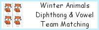 Winter Fox Vowel Team & Diphthong Matching