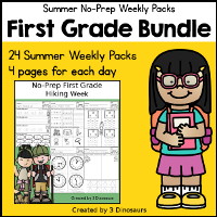 First No-Prep Weekly Pack Bundle: Summer
