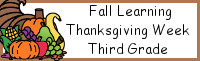 Fall Learning: Third Grade Thanksgiving Week - No-Prep