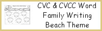 CVC & CVCC Word Family Beach Writing