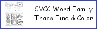 CVCC Word Family Trace Find & Color