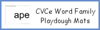 CVCe Word Family Playdough Mats