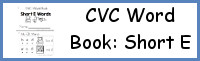 CVC Word Book: Short E Words Easy Reader Book