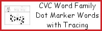 CVC Word Family Dot Marker Words With Tracing With Tracing