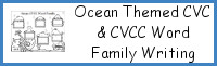 Ocean Themed CVC & CVCC Word Family Writing