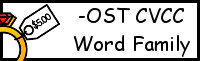 CVCC Word Family Printables: -OST