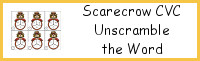 Scarecrow CVC Unscramble the Word