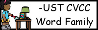 CVCC Word Family Printables: -UST