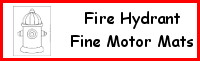 Fire Hydrant Fine Motor Mat Printables