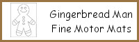 Gingerbread Man Fine Motor Mat