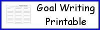 Goal Writing Printable