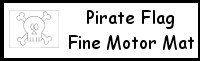 Pirate Flag Fine Motor Mat