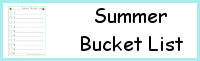 Blank Summer Bucket List