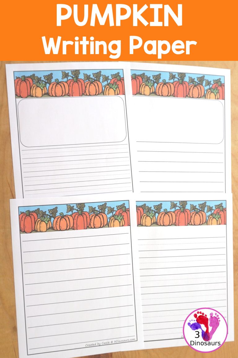 Free Pumpkin Writing Paper Printables