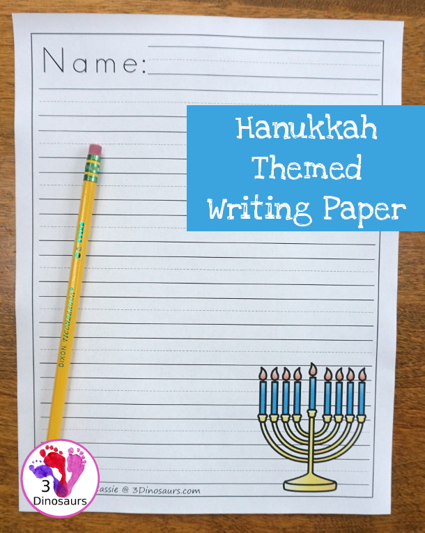 Free Hanukkah Writing Paper Printable