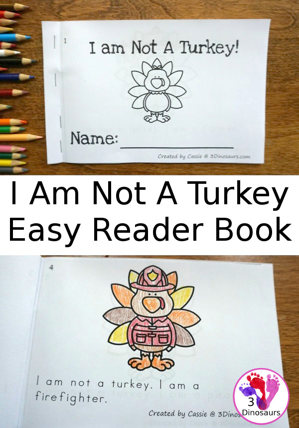 Free I Am Not A Turkey Easy Reader Book Printable