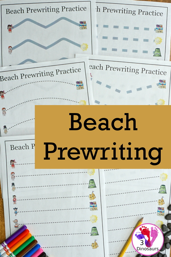 Handwriting Fun With Free Beach Themed Prewriting Printables