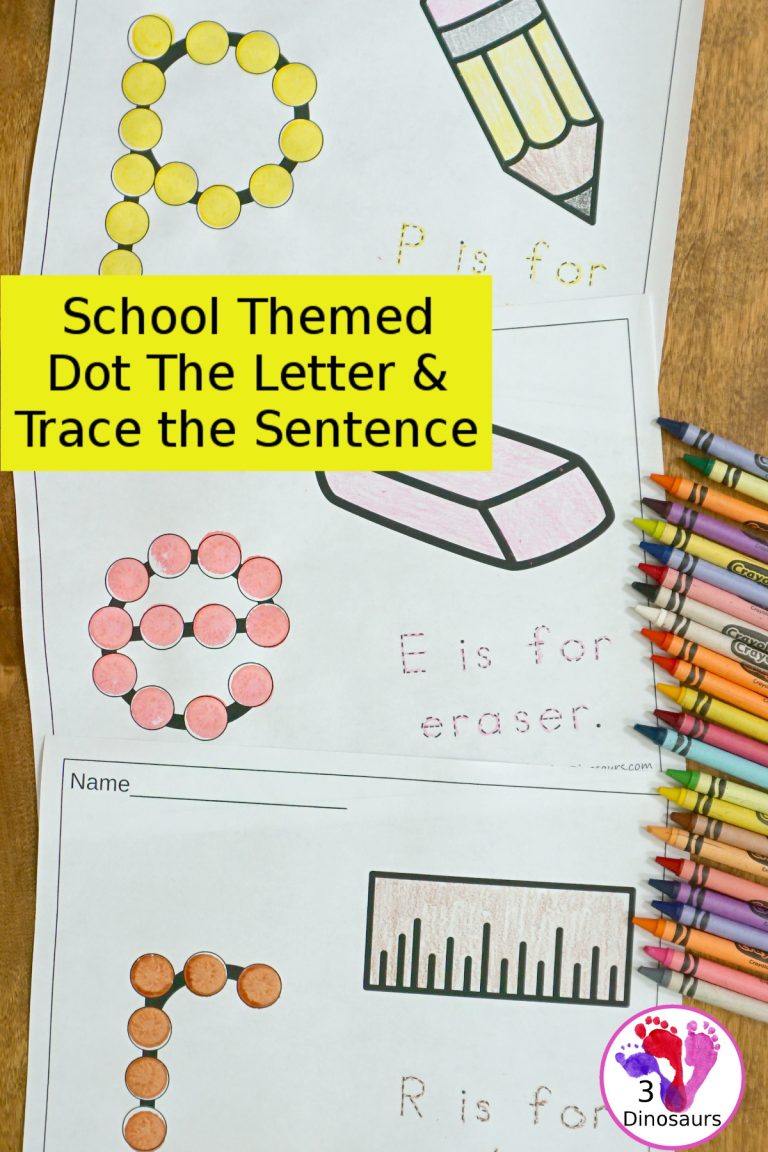 Free School Dot The Letter & Trace the Sentence