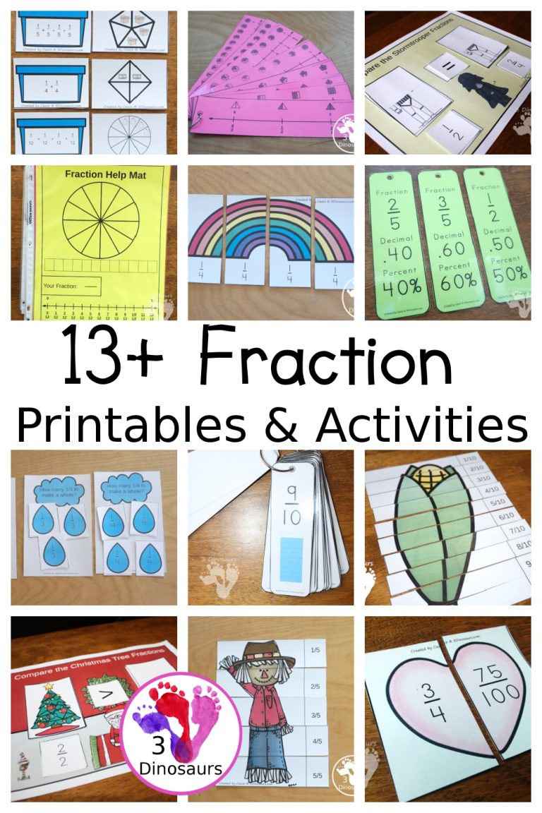 13+ Fraction Printables & Activities