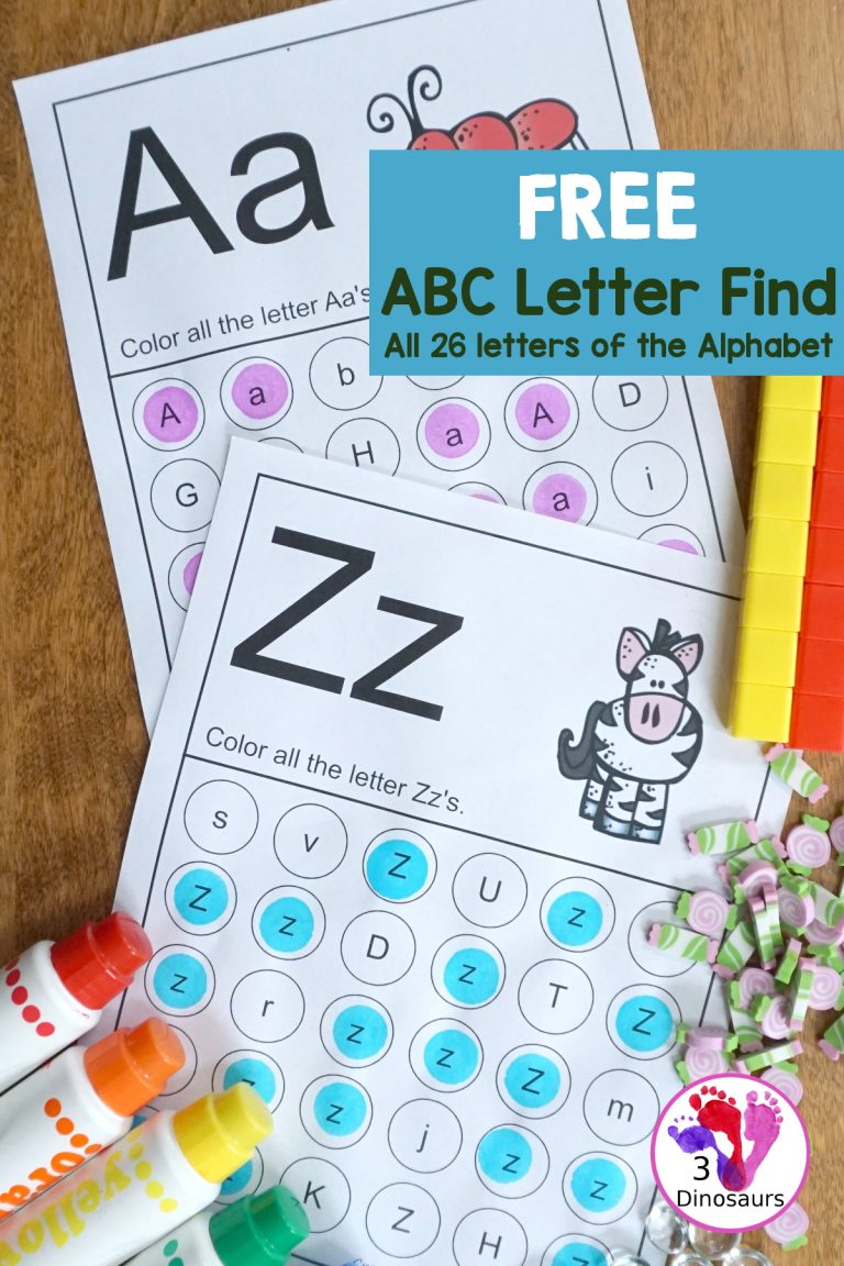 ABC Letter Find Printable For The Whole Alphabet {Free}