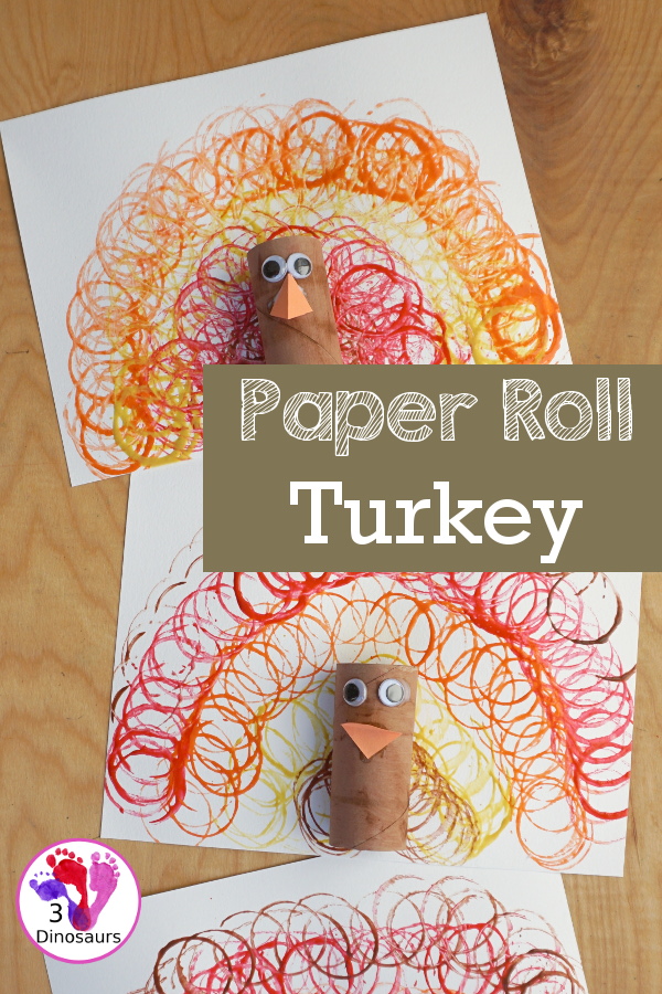 Easy to Make Thanksgiving Craft: Paper Roll Turkey Craft