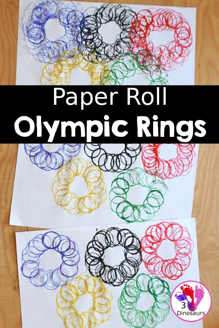 Paper Roll Olympic Rings Painting