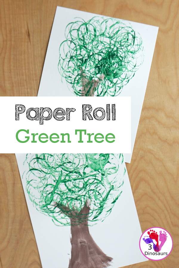 An Easy Spring Painting: Paper Roll Green Tree