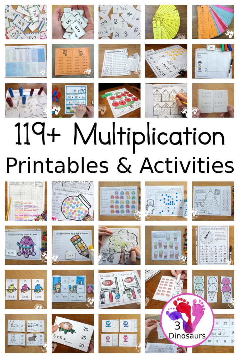 119+ Multiplication Printables & Activities