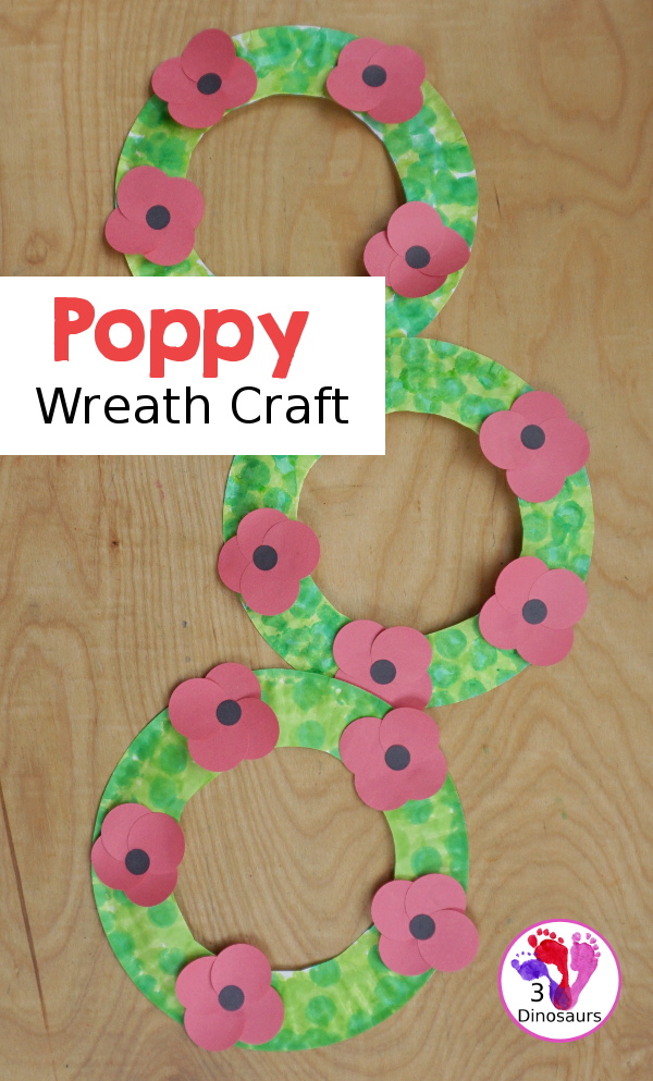 Poppy Flower Wreath Craft for Kids