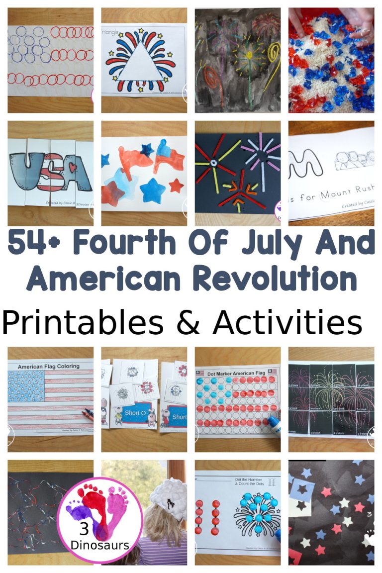 54+ 4th of July and American Revolution Printables & Activities