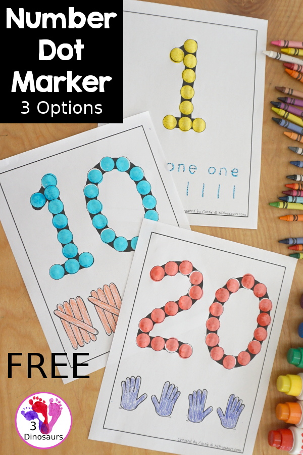 Free Number Dot Marker Pages 0 to 20