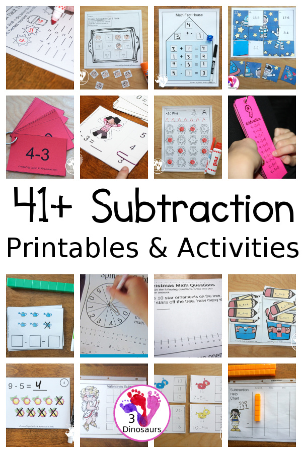 Subtraction Printables & Activities