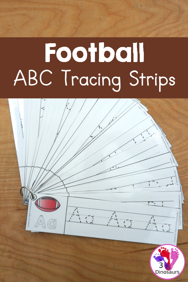 Free Football ABC Tracing Strip Printables