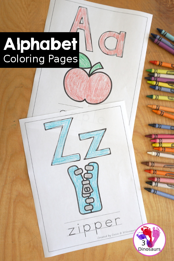 Simple ABC Coloring Page Printables for Kids