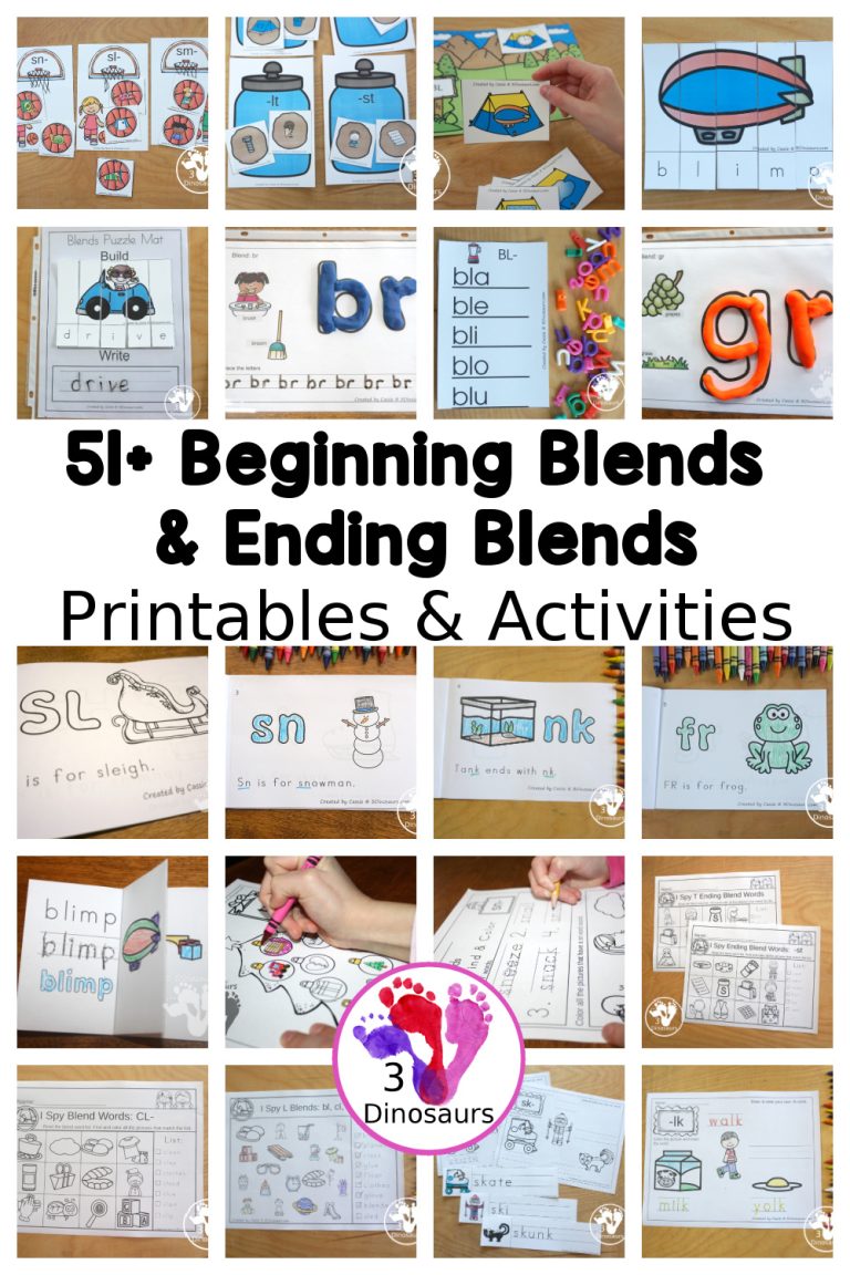 51+ Blends Beginning & Ending Blends Printables & Activities