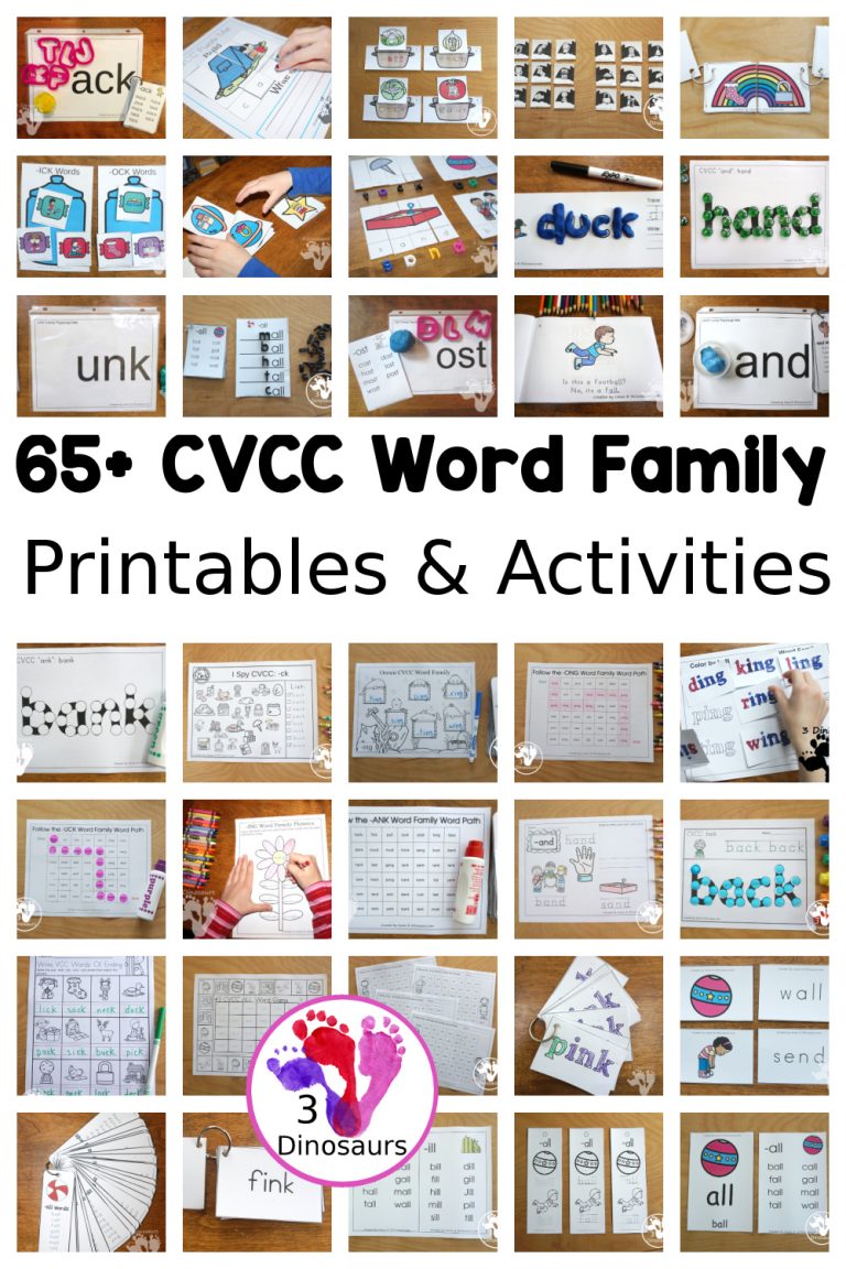 65+ CVCC Word Family Printables & Activities