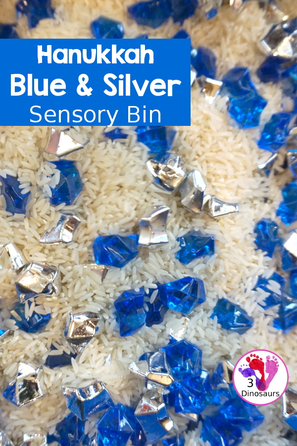 Hanukkah Blue & Silver Sensory Bin