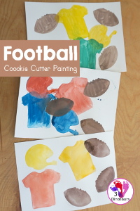Football Cookie Cutter Watercolor Painting
