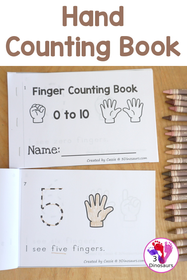 Free Hand Number Counting Book – 0 to 10