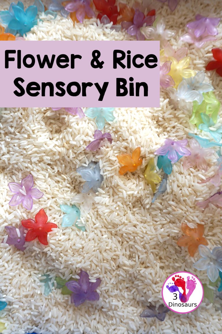 Flower & Rice Sensory Bin