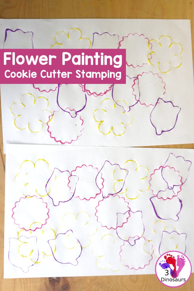 Flower Stamp Painting With Cookie Cutters
