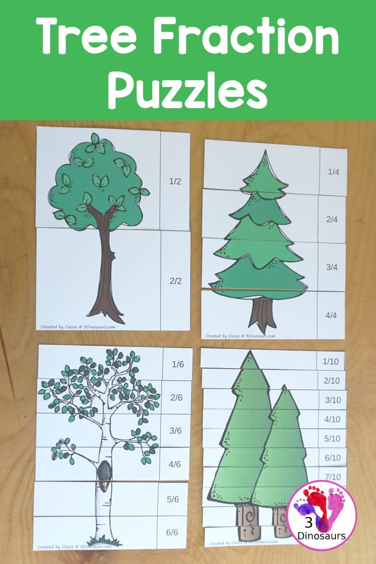 Free Tree Fraction Puzzle Printables