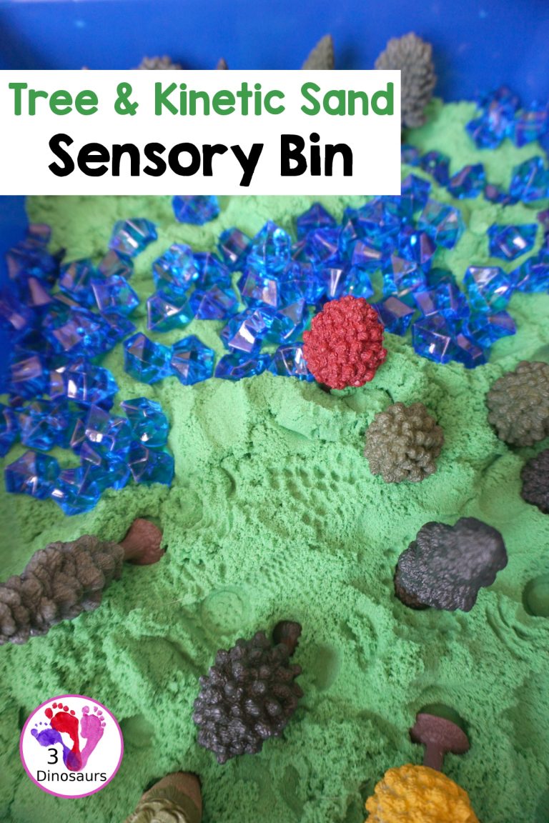 Tree & Kinetic Sand Sensory Bin