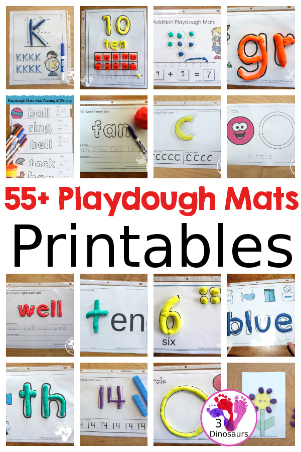 55+ Playdough Mats For Learning!